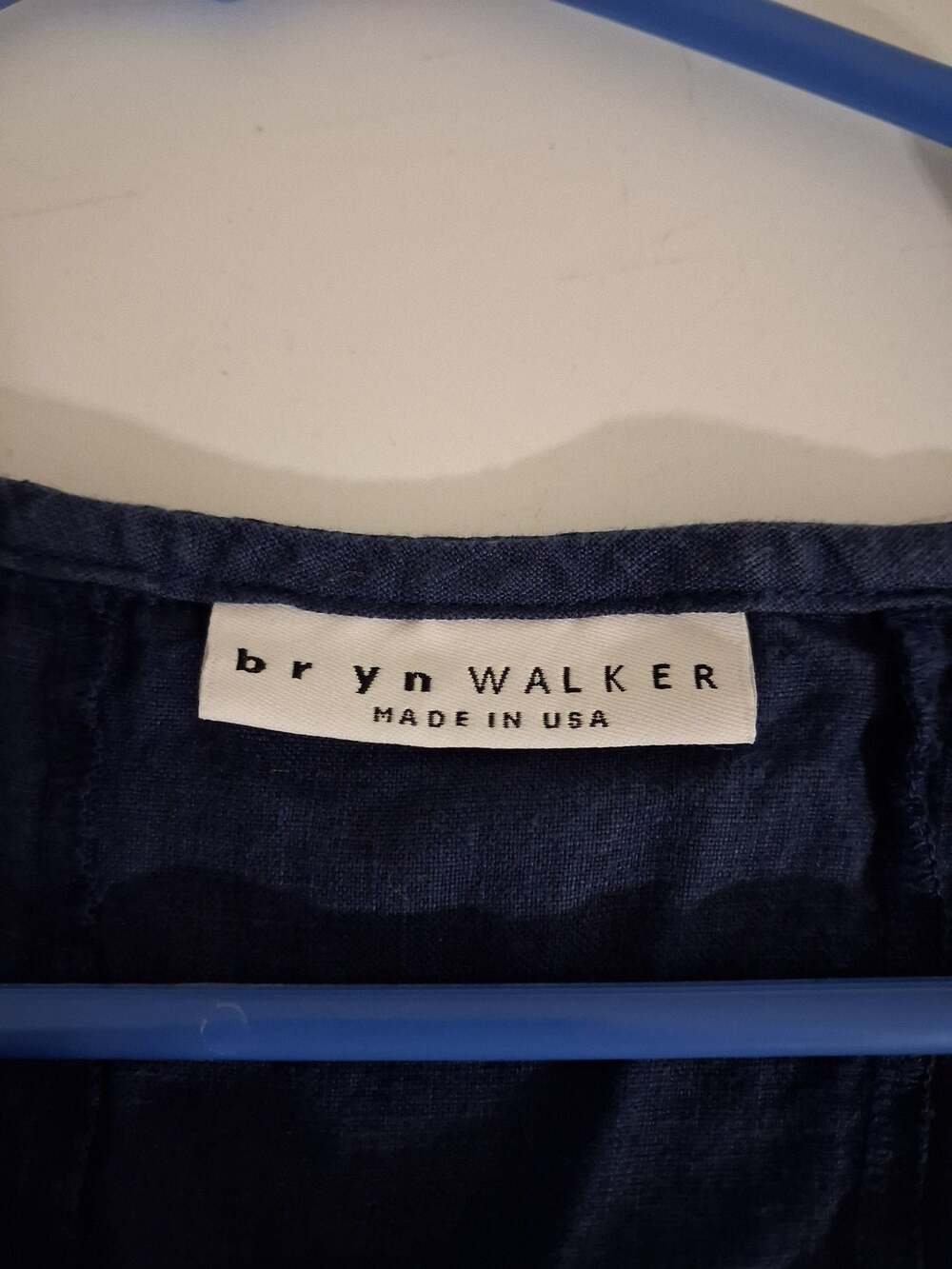 Bryn Walker Navy Sleeveless Linen Tank Top - Picture 3 of 6